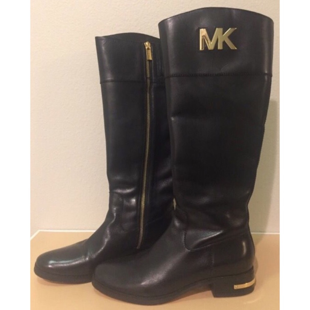 Black Michael Kors Riding Boots